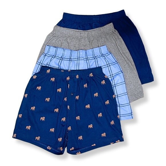 Stafford Men's Knit Boxer Shorts 4-Pack 100% Cotton Boxers Breathable Underwear - Picture 11 of 11